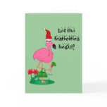 Christmas Flamingo Greeting Card