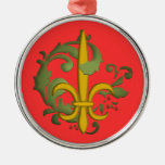Christmas Fleur de lis Christmas Ornament