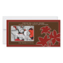 Christmas flower photocard custom photo card