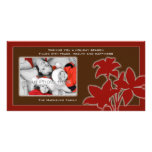 Christmas flower photocard custom photo card