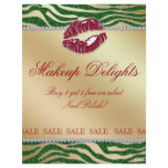 Christmas Flyer Hair Salon Zebra Sale Green Zebra