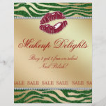 Christmas Flyer Hair Salon Zebra Sale Green Zebra