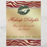 Christmas Flyer Hair Salon Zebra Sale Red Zebra