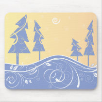 Christmas forest mouse pads