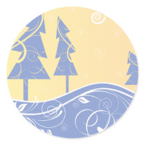 Christmas forest sticker