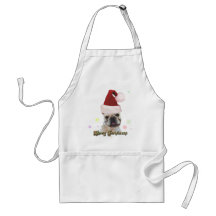Christmas french bulldog apron
