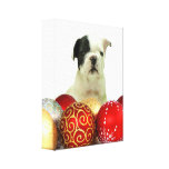 Christmas French Bulldog Gallery Wrap Canvas