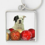 Christmas French Bulldog Key Chains