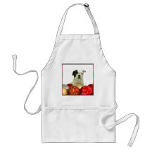 Christmas French Bulldog puppy Aprons