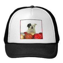 Christmas French Bulldog puppy Mesh Hats