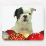 Christmas French Bulldog puppy Mouse Pads