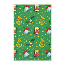 Christmas – French Horns & Magenta Drums Stretched Canvas Prints