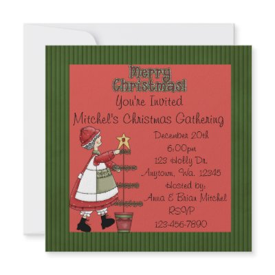 Christmas Gathering Invitations by craftycorner