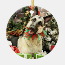 Christmas - German Shepherd - Reba Christmas Ornaments