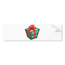Christmas Gift Box Bumper Stickers