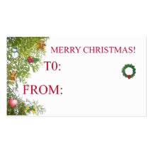 Christmas Gift Card Business Card Template