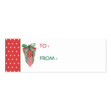 Christmas Gift dots Gift Tag Business Card