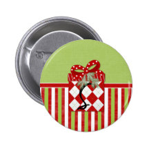 Christmas Gift Initial S Pinback Buttons