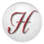 Christmas Gift Sticker Red Monogram - Customized