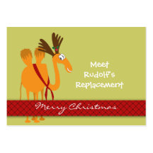Christmas Gift Tag (Camel) - Personalize Business Card Template