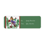 Christmas gift tag cartoon elf cute