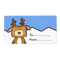 Christmas gift tag shipping labels
