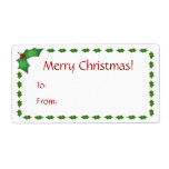 Christmas Gift Tag Labels Shipping Label