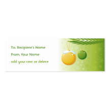 Christmas Gift Tag - Skinny Business Card