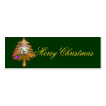 Christmas gift tag: tree business card template
