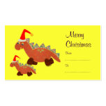 Christmas Gift tags: 2 dinosaurs Business Card Template
