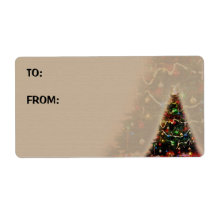CHRISTMAS GIFT TAGS CUSTOM SHIPPING LABEL
