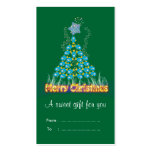 Christmas Gift tags: Fishes Christmas Tree Business Card Template