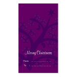Christmas Gift tags: Purple Christmas Tree business cards