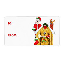CHRISTMAS GIFT TAGS SHIPPING LABEL