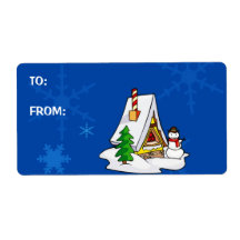 CHRISTMAS GIFT TAGS SHIPPING LABEL