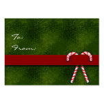 Christmas gift tags with candy canes business cards