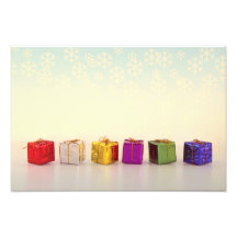 Christmas Gifts and Snowflakes Photo