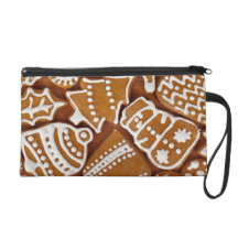 Christmas Ginger Cookies Wristlet Purses