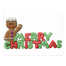 Christmas Gingerbread Cookie Postcards