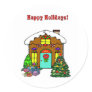 Christmas Gingerbread House and Happy Holidays Sticker