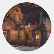 Christmas - Gingerbread House Round Stickers