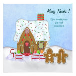 Christmas Gingerbread House Thank You Custom Invites