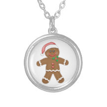 Christmas Gingerbread man Custom Necklace