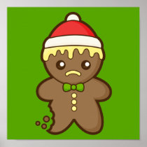 Christmas Gingerbread Man Print