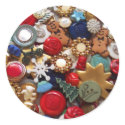 Christmas Gingerbread Men Buttons stickers