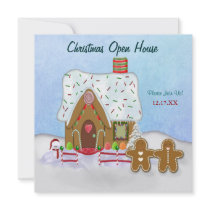 Christmas Gingerbread Open House  Invitation