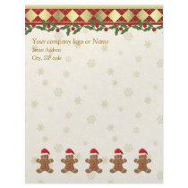 Christmas Gingerbread santa cookies Letterhead