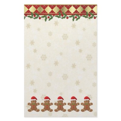 Christmas Gingerbread santa cookies Stationery by IrinaFraser