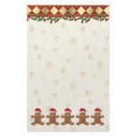Christmas Gingerbread santa cookies Stationery
