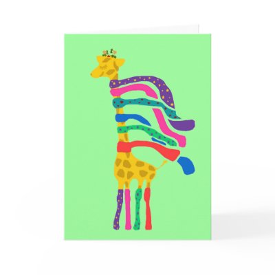 Christmas Giraffe card by marcya7